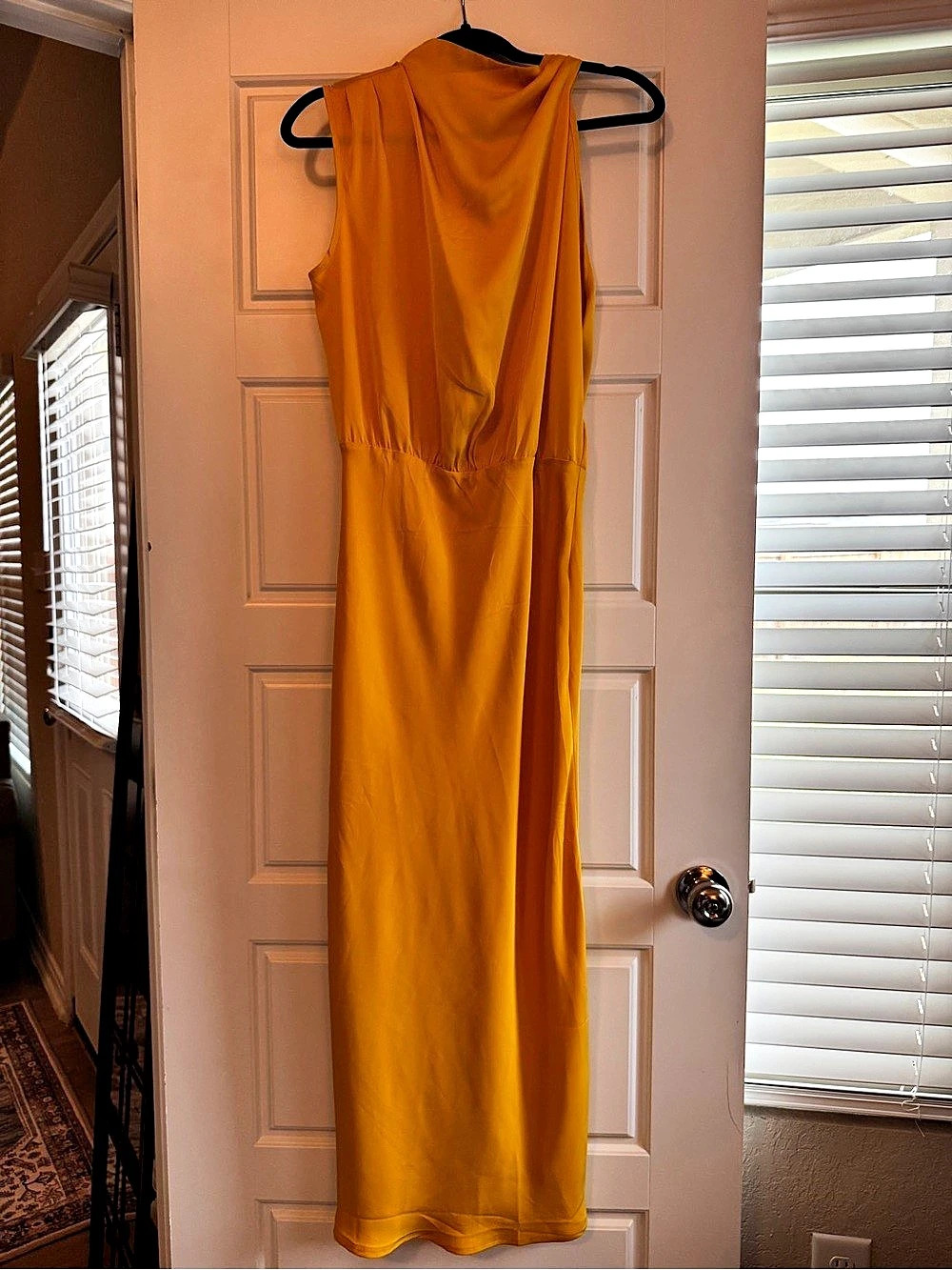 Yellow Draped Maxi Dress Like New